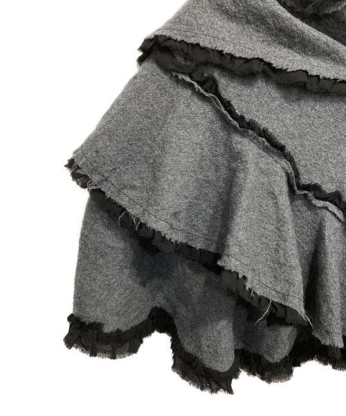 tricot COMME des GARCONS（トリココムデギャルソン）tricot COMME des GARCONS (トリココムデギャルソン) Frill Layered Wool Bolero Cardigan/フリルレイヤードウールボレロカーディガン グレー サイズ:Sの古着・服飾アイテム