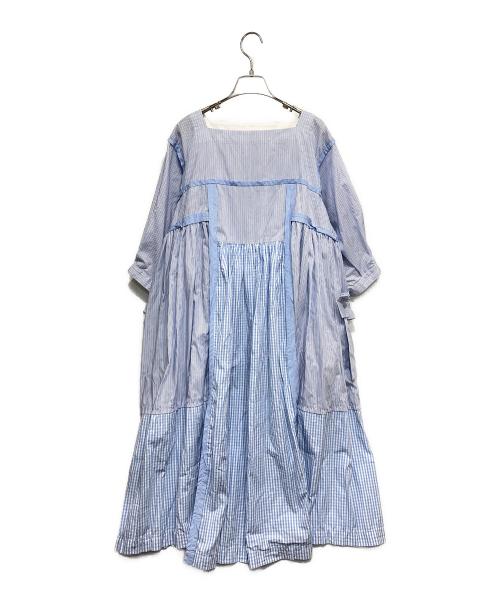 TAO COMME des GARCONS（タオ コムデギャルソン）TAO COMME des GARCONS (タオ コムデギャルソン) 22SS スクエアネック切替ワンピース ブルー サイズ:Mの古着・服飾アイテム