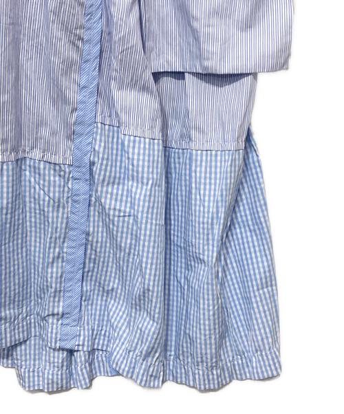 TAO COMME des GARCONS（タオ コムデギャルソン）TAO COMME des GARCONS (タオ コムデギャルソン) 22SS スクエアネック切替ワンピース ブルー サイズ:Mの古着・服飾アイテム