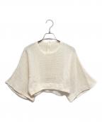 CLANEクラネ）の古着「YAKKO SLEEVE MESH TOPS」｜アイボリー