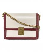 COACHコーチ）の古着「ハットン ショルダー バッグ」｜レッド×ホワイト