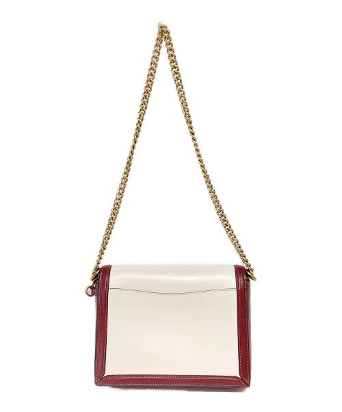 COACH（コーチ）COACH (コーチ) ハットン ショルダー バッグ レッド×ホワイトの古着・服飾アイテム