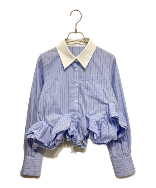 Snidel（スナイデル）Snidel (スナイデル) ヘムボリュームシャツ ブルー サイズ:Fの古着・服飾アイテム