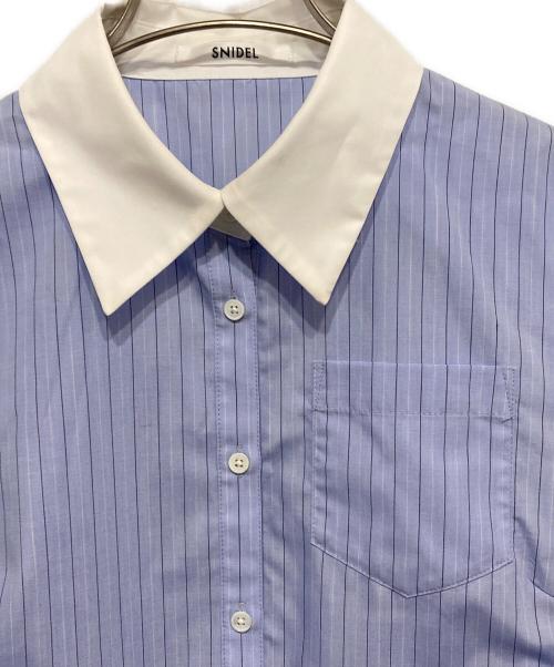 Snidel（スナイデル）Snidel (スナイデル) ヘムボリュームシャツ ブルー サイズ:Fの古着・服飾アイテム