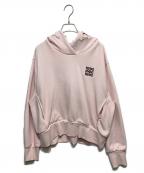 Snidelスナイデル）の古着「NYBG エンブロイダリーフーディー」｜ピンク