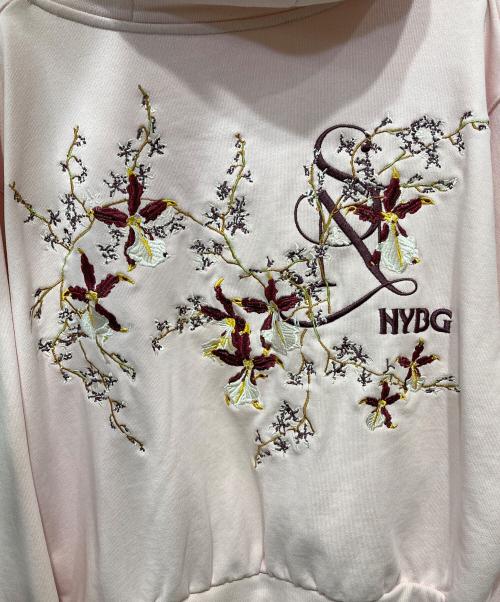 Snidel（スナイデル）Snidel (スナイデル) NYBG エンブロイダリーフーディー ピンク サイズ:ONEの古着・服飾アイテム