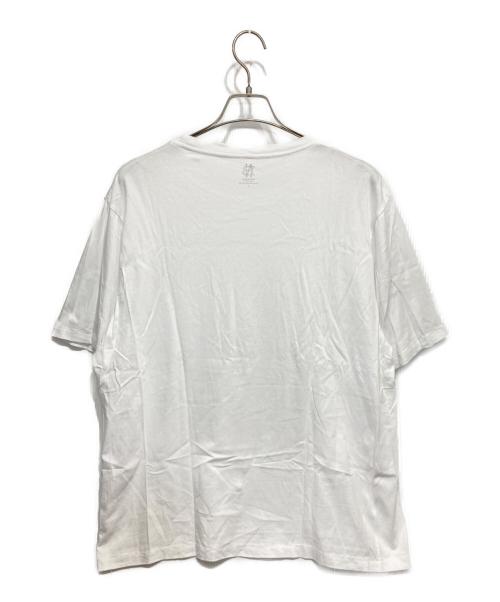 BATONER（バトナ―）BATONER (バトナ―) ロイヤル オーガニックコットン Tシャツ ホワイト サイズ:3の古着・服飾アイテム