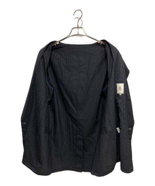 MANDO（マンドー）MANDO (マンドー) ストライプダブルジャケット ネイビー サイズ:3の古着・服飾アイテム