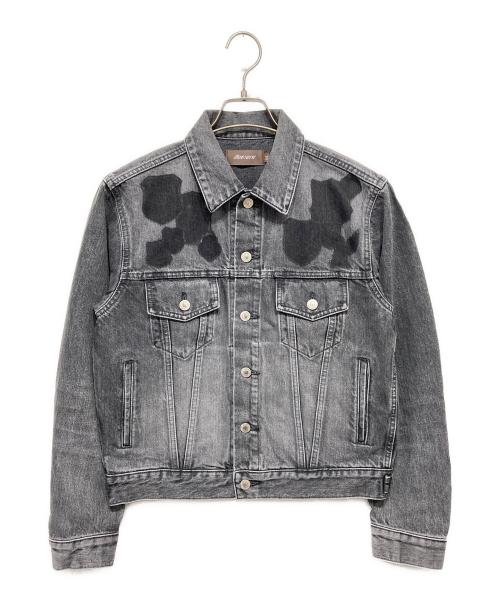 masu（エムエーエスユー）masu (エムエーエスユー) EMBLEM DENIM JACKET ブラック サイズ:44の古着・服飾アイテム