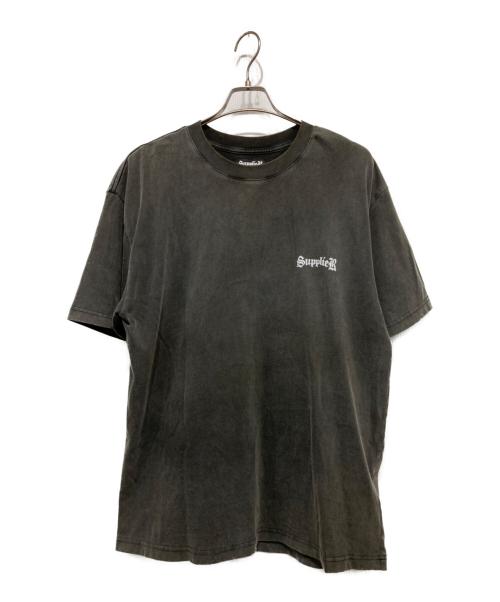 SUPPLIER（サプライヤー）SUPPLIER (サプライヤー) ラインストーンロゴTシャツ グレー サイズ:XLの古着・服飾アイテム