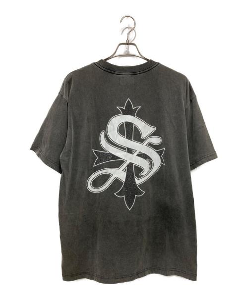 SUPPLIER（サプライヤー）SUPPLIER (サプライヤー) ラインストーンロゴTシャツ グレー サイズ:XLの古着・服飾アイテム