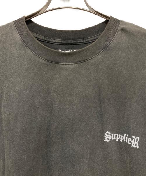 SUPPLIER（サプライヤー）SUPPLIER (サプライヤー) ラインストーンロゴTシャツ グレー サイズ:XLの古着・服飾アイテム