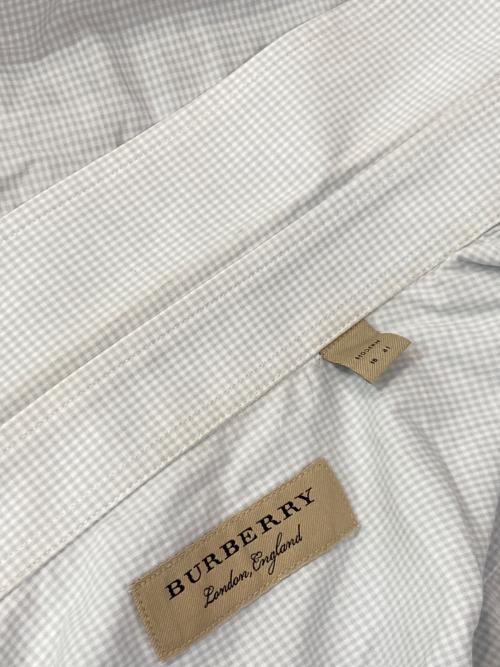 BURBERRY（バーバリー）BURBERRY (バーバリー) チェックシャツ ホワイト サイズ:40の古着・服飾アイテム