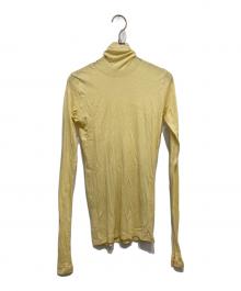 AURALEE（オーラリー）の古着「HIGH GAUGE SHEER RIB TURTLE NECK L/S TEE」｜イエロー