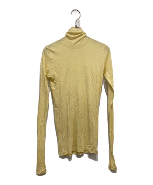 AURALEE（オーラリー）AURALEE (オーラリー) HIGH GAUGE SHEER RIB TURTLE NECK L/S TEE イエロー サイズ:1の古着・服飾アイテム