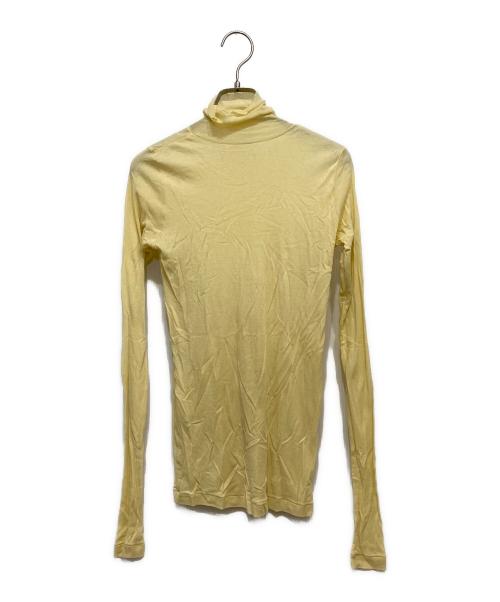 AURALEE（オーラリー）AURALEE (オーラリー) HIGH GAUGE SHEER RIB TURTLE NECK L/S TEE イエロー サイズ:1の古着・服飾アイテム