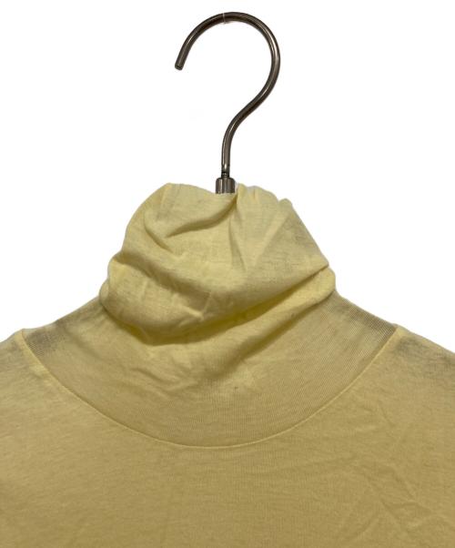 AURALEE（オーラリー）AURALEE (オーラリー) HIGH GAUGE SHEER RIB TURTLE NECK L/S TEE イエロー サイズ:1の古着・服飾アイテム