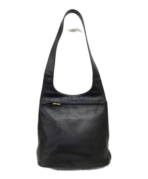 LONGCHAMP（ロンシャン）LONGCHAMP (ロンシャン) レザーハンドバッグ ブラックの古着・服飾アイテム