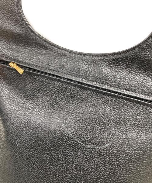 LONGCHAMP（ロンシャン）LONGCHAMP (ロンシャン) レザーハンドバッグ ブラックの古着・服飾アイテム