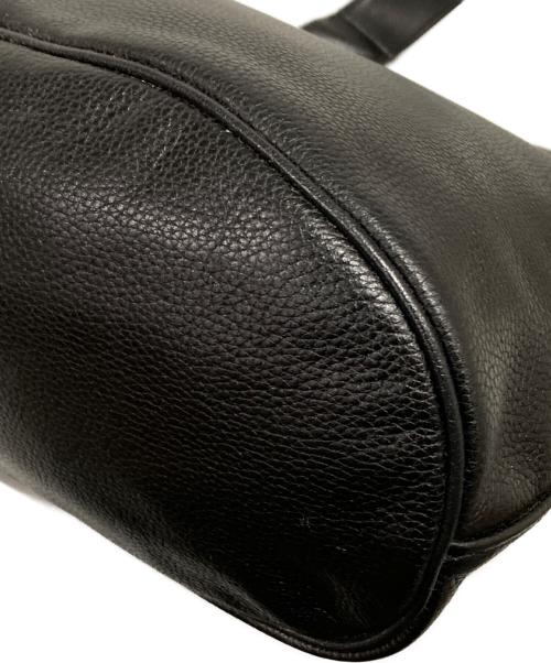 LONGCHAMP（ロンシャン）LONGCHAMP (ロンシャン) レザーハンドバッグ ブラックの古着・服飾アイテム