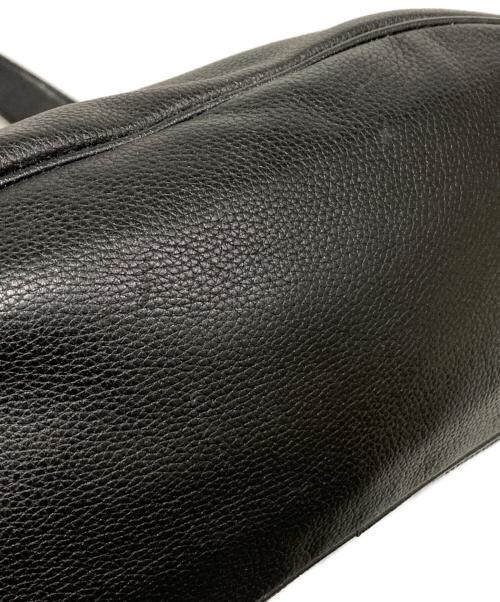 LONGCHAMP（ロンシャン）LONGCHAMP (ロンシャン) レザーハンドバッグ ブラックの古着・服飾アイテム