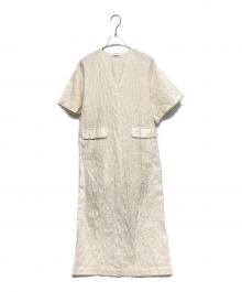 BEAUTY&YOUTH UNITED ARROWS（ビューティーアンドユースユナイテッドアローズ）の古着「シフォンレイヤード ドルマンスリーブワンピース」｜アイボリー