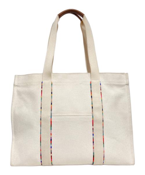 PAUL SMITH（ポールスミス）Paul Smith (ポールスミス) キャンバストートバッグ ホワイトの古着・服飾アイテム