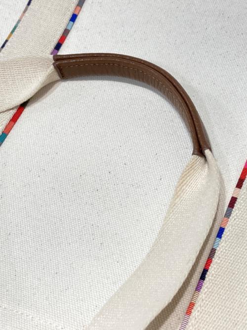 PAUL SMITH（ポールスミス）Paul Smith (ポールスミス) キャンバストートバッグ ホワイトの古着・服飾アイテム