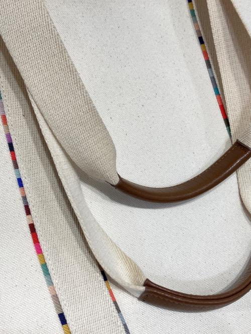 PAUL SMITH（ポールスミス）Paul Smith (ポールスミス) キャンバストートバッグ ホワイトの古着・服飾アイテム