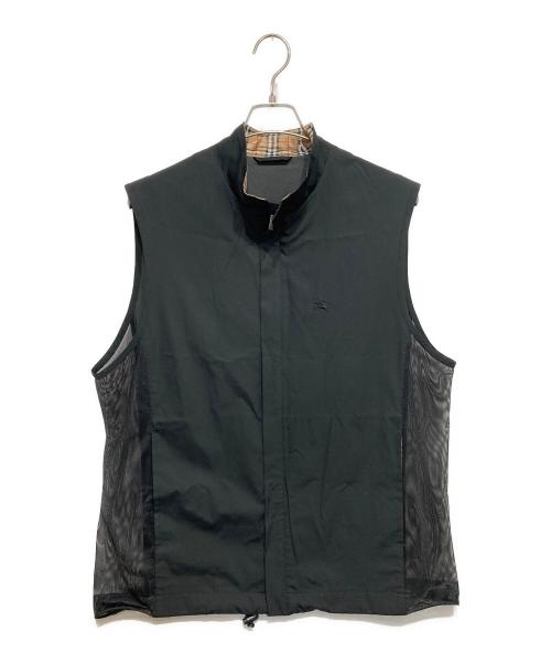 BURBERRY GOLF（バーバリーゴルフ）BURBERRY GOLF (バーバリーゴルフ) メッシュベスト ブラック サイズ:Lの古着・服飾アイテム
