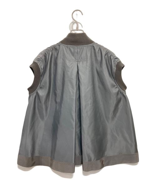 sacai（サカイ）sacai (サカイ) MA-1 ツイル ジップ ベスト グレー サイズ:2の古着・服飾アイテム