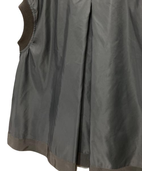 sacai（サカイ）sacai (サカイ) MA-1 ツイル ジップ ベスト グレー サイズ:2の古着・服飾アイテム