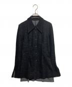 Mame Kurogouchiマメクロゴウチ）の古着「Wool blend Reversible-Jersey Shirt/ウールブレンドジャージーシャツ」｜ブラック