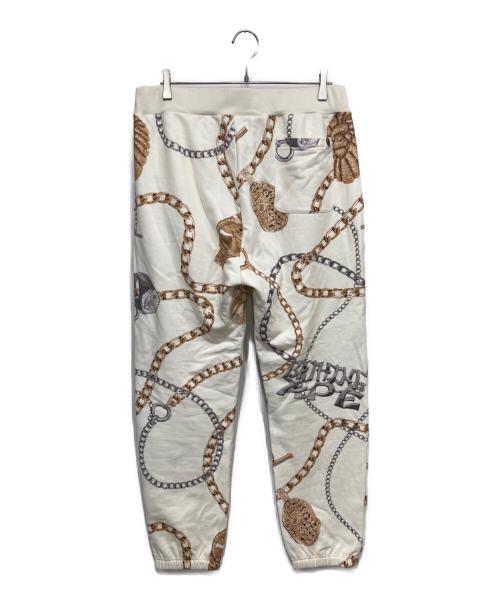 A BATHING APE（アベイシングエイプ）A BATHING APE (アベイシングエイプ) JEWELS SHARK SWEAT PANTS ベージュ サイズ:ＸＬの古着・服飾アイテム