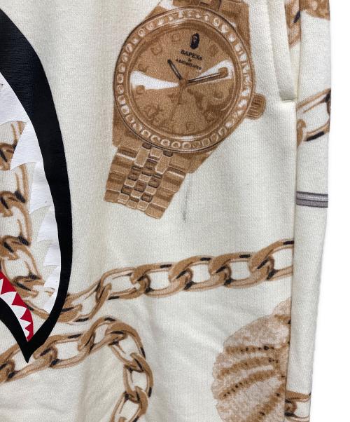 A BATHING APE（アベイシングエイプ）A BATHING APE (アベイシングエイプ) JEWELS SHARK SWEAT PANTS ベージュ サイズ:ＸＬの古着・服飾アイテム