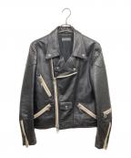 Yohji Yamamoto pour hommeヨウジヤマモト プールオム）の古着「GOTHICカウレザーライダースジャケット」｜ブラック