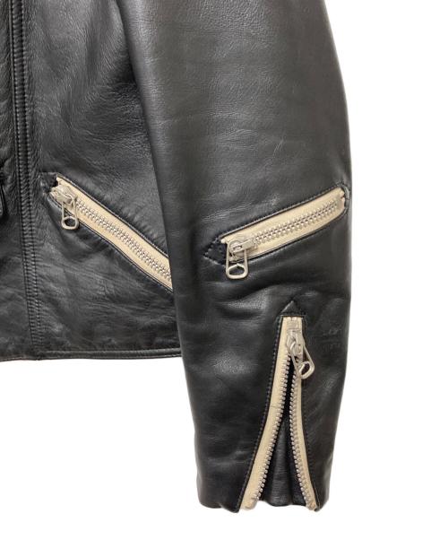 Yohji Yamamoto pour homme（ヨウジヤマモト プールオム）Yohji Yamamoto pour homme (ヨウジヤマモト プールオム) GOTHICカウレザーライダースジャケット ブラック サイズ:3の古着・服飾アイテム
