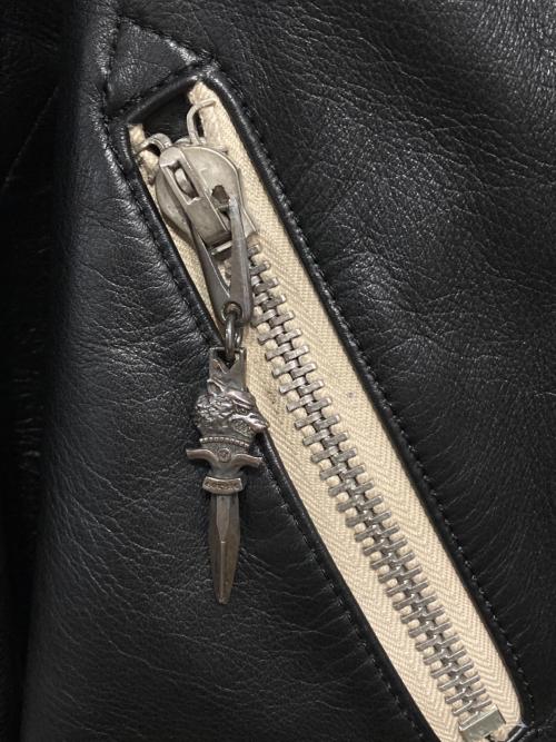 Yohji Yamamoto pour homme（ヨウジヤマモト プールオム）Yohji Yamamoto pour homme (ヨウジヤマモト プールオム) GOTHICカウレザーライダースジャケット ブラック サイズ:3の古着・服飾アイテム