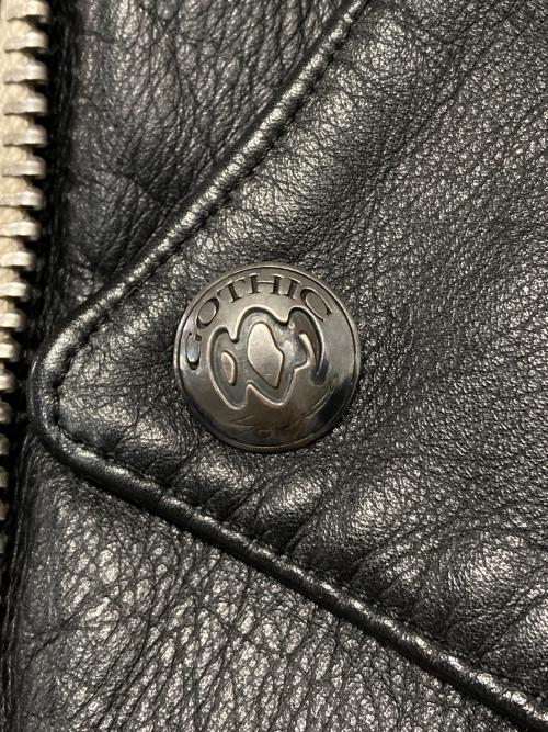 Yohji Yamamoto pour homme（ヨウジヤマモト プールオム）Yohji Yamamoto pour homme (ヨウジヤマモト プールオム) GOTHICカウレザーライダースジャケット ブラック サイズ:3の古着・服飾アイテム