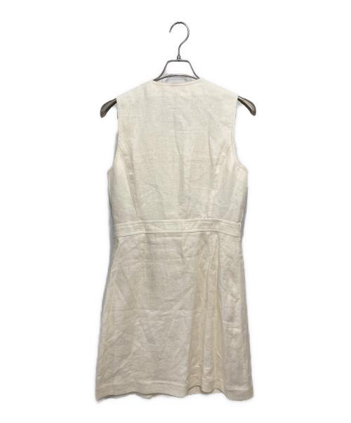 TORY BURCH（トリーバーチ）TORY BURCH (トリーバーチ) リネンノースリーブワンピース ベージュ サイズ:6の古着・服飾アイテム