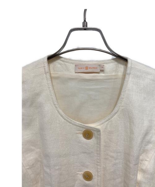 TORY BURCH（トリーバーチ）TORY BURCH (トリーバーチ) リネンノースリーブワンピース ベージュ サイズ:6の古着・服飾アイテム