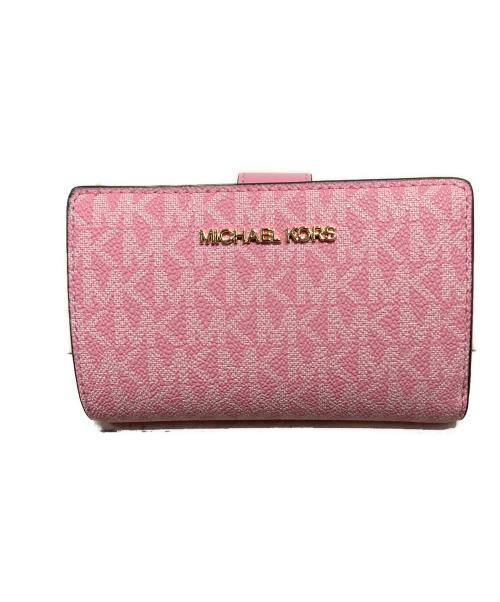 MICHAEL KORS（マイケルコース）MICHAEL KORS (マイケルコース) ビルフォールド ジップ コイン ウィズ キーフォブ ミディアム カーネーションの古着・服飾アイテム
