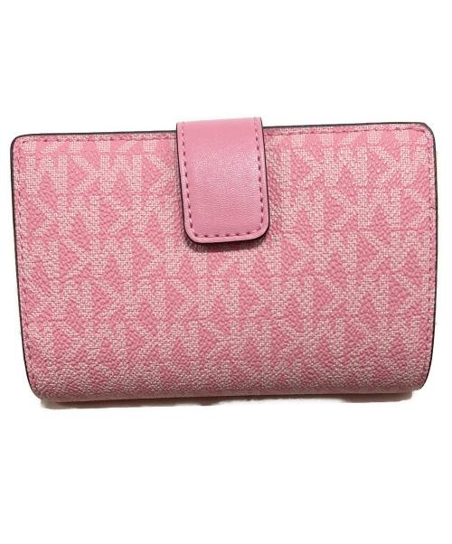 MICHAEL KORS（マイケルコース）MICHAEL KORS (マイケルコース) ビルフォールド ジップ コイン ウィズ キーフォブ ミディアム カーネーションの古着・服飾アイテム