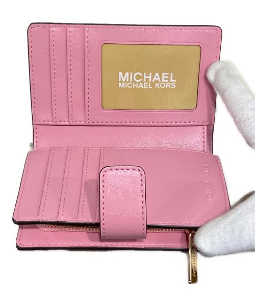 MICHAEL KORS（マイケルコース）MICHAEL KORS (マイケルコース) ビルフォールド ジップ コイン ウィズ キーフォブ ミディアム カーネーションの古着・服飾アイテム