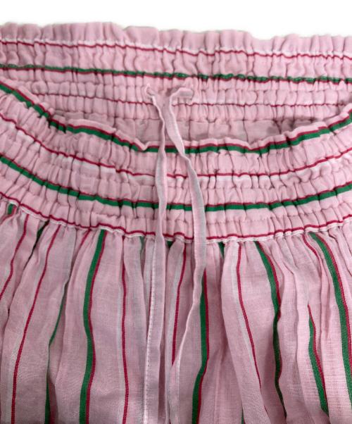 ne quittez pas（ヌキテパ）ne quittez pas (ヌキテパ) Cotton Voile Stripe Slant Panel Skirt ピンク サイズ:-の古着・服飾アイテム