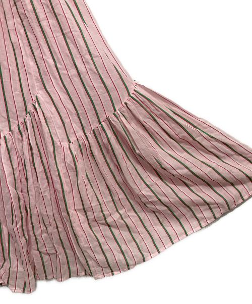 ne quittez pas（ヌキテパ）ne quittez pas (ヌキテパ) Cotton Voile Stripe Slant Panel Skirt ピンク サイズ:-の古着・服飾アイテム