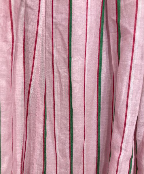 ne quittez pas（ヌキテパ）ne quittez pas (ヌキテパ) Cotton Voile Stripe Slant Panel Skirt ピンク サイズ:-の古着・服飾アイテム