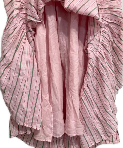 ne quittez pas（ヌキテパ）ne quittez pas (ヌキテパ) Cotton Voile Stripe Slant Panel Skirt ピンク サイズ:-の古着・服飾アイテム