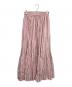 ne quittez pas（ヌキテパ）の古着「Cotton Voile Stripe Slant Panel Skirt」｜ピンク