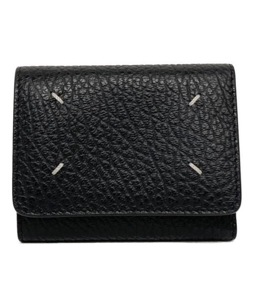 Maison Margiela（メゾンマルジェラ）Maison Margiela (メゾンマルジェラ) 4ステッチ 三つ折り ウォレット ブラックの古着・服飾アイテム